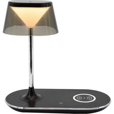 Data Accessories Company MP-328 LED Desk Lamp - Qi Wireless Charging, USB Charging, Dimmable, Touch-activated, Adjustable Brightness - 350 lm Lumens - Metal, Plastic - Desk Mountable - for Desk, Smart