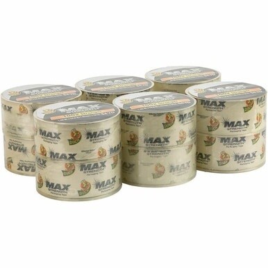 Duck Max Strength Packaging Tape - 54.60 yd Length x 1.88&quot; Width - Damage Resistant - For Packaging, Shipping, Moving, Storage, Box, Home, Office, Project, Sealing - 12 / Pack - Clear