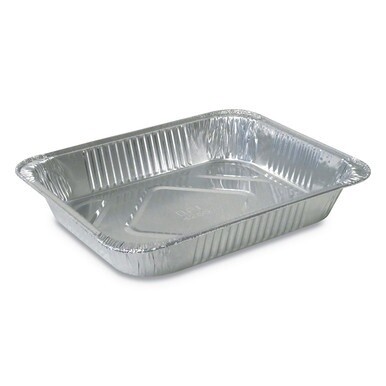 Aluminum Steam Table Pans, Half-Size Medium, 2.19&quot; Deep, 10.38 x 12.75, 100/Carton