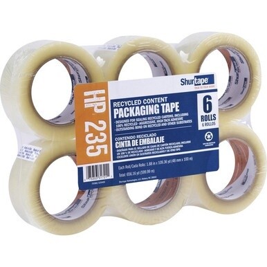 Duck HP 235 Hot Melt Packaging Tape - 109.36 yd Length x 1.89&quot; Width - 6 / Pack - Clear