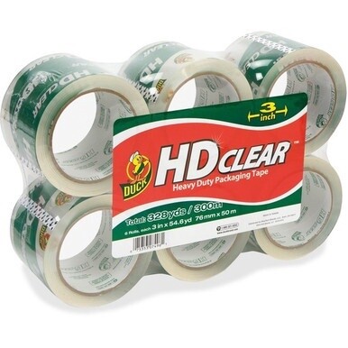 Shurtech HD Clear Packaging Tape - 54.60 yd Length x 3&quot; Width - 2.6 mil Thickness - 3&quot; Core - Acrylic Backing - UV Resistant, Yellowing Resistant, Temperature Resistant - For Packing, Shipping, Storin