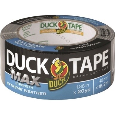 Duck MAX Strength Weather Duct Tape - 20 yd Length x 1.88&quot; Width - 1 Each - Silver