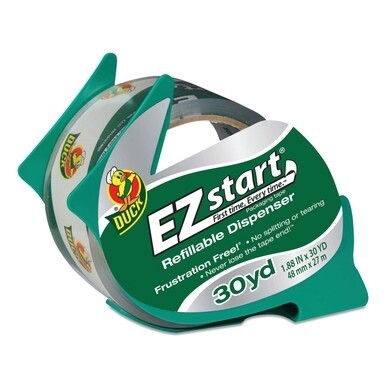 EZ Start Carton Sealing Tape, 1.89&quot; Core, 1.88&quot; x 30 yds, Clear