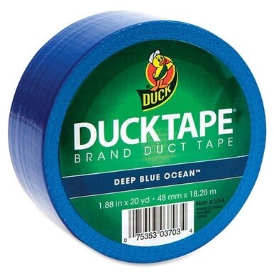 Duck Brand Brand Color Duct Tape - 20 yd Length x 1.88&quot; Width - For Repairing, Color Coding, Packing, Crafting - 1 / Roll - Blue