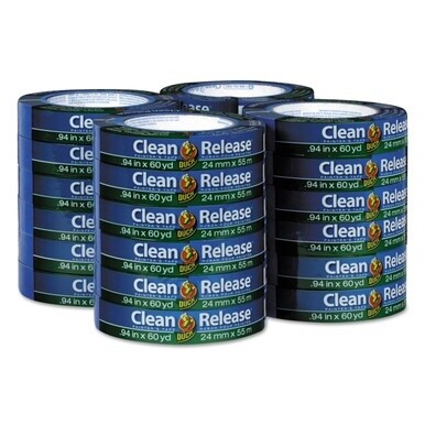 Clean Release Painter&#39;s Tape, 3&quot; Core, 0.94&quot; x 60 yds, Blue, 24/Carton