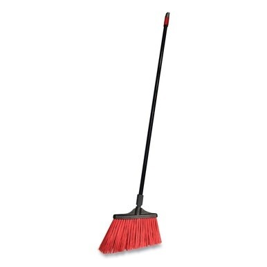 MaxiStrong Angle Broom, 56&quot; Handle, Black, 6/Carton