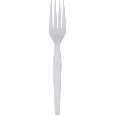Dixie Heavyweight Disposable Forks Grab-N-Go by GP Pro - 100/Box - Fork - 100 x Fork - White