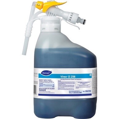 Diversey Virex II 1-Step Disinfectant Cleaner - Ready-To-Use/Concentrate - 16.9 fl oz (0.5 quart) - Minty Scent - 1 / Pack - Blue