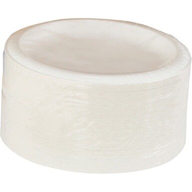 Dixie Pathways 8-1/2&quot; Mediumweight Paper Plates by GP Pro - Pathways - Microwave Safe - White - Paper Body - 125 / Pack