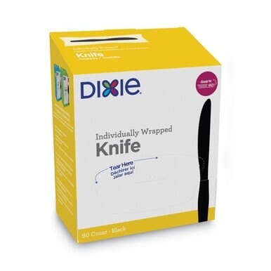 Grab√É∆í√Ç¬¢√É¬¢√¢‚Ç¨≈°√Ç¬¨√É¬¢√¢‚Ç¨≈æ√Ç¬¢N Go Wrapped Cutlery, Knives, Black, 90/Box