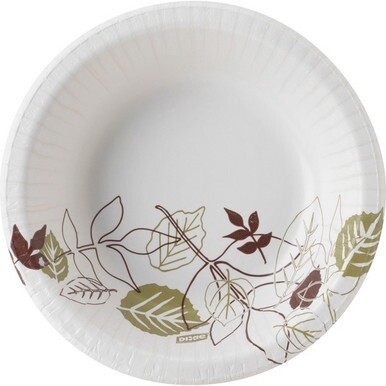 Dixie Ultra&amp;reg; Pathways 12 oz Heavyweight Paper Bowls by GP Pro - 125 / Pack - Microwave Safe - White - Paper Body - 8 / Carton
