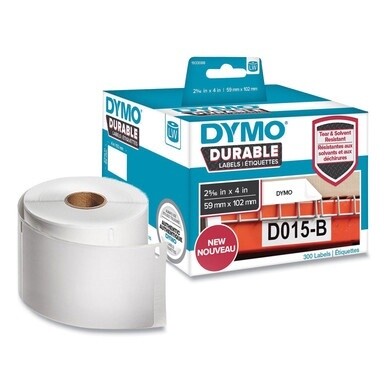 LW Durable Multi-Purpose Labels, 2.31&quot; x 4&quot;, White, 300 Labels/Roll