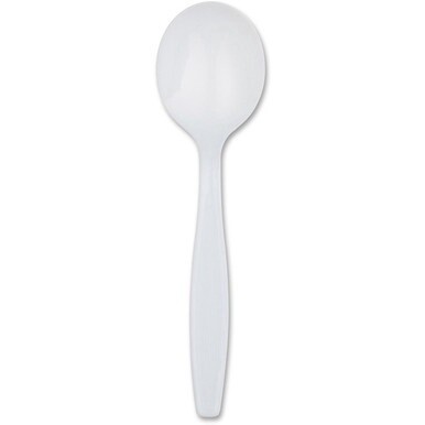 Dixie Heavyweight Dispoable Soup Spoons Grab-N-Go by GP Pro - 100 / Box - 10/Carton - Soup Spoon - 1000 x Soup Spoon - White