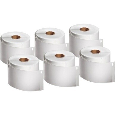 Dymo LabelWriter Labels - 2 1/4&quot; Height x 4&quot; Width - Rectangle - Direct Thermal - White - 1800 / Pack