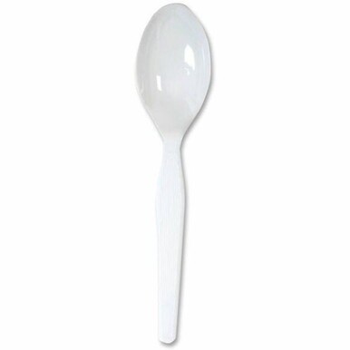 Dixie Medium-weight Disposable Teaspoons by GP Pro - 1000/Carton - Teaspoon - 1 x Teaspoon - White