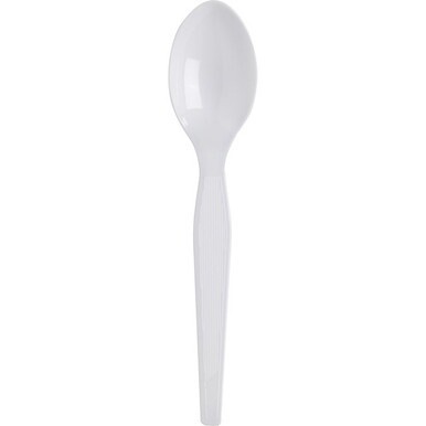 Dixie Heavyweight Disposable Teaspoons by GP Pro - 1000/Carton - Teaspoon - 1 x Teaspoon - White