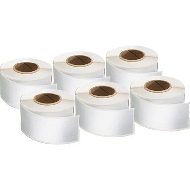 Dymo LabelWriter Label Roll - 9/16&quot; Height x 3 7/16&quot; Width - Rectangle - White - 780 / Pack