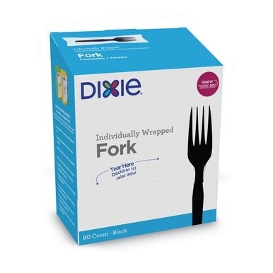 Grab√É∆í√Ç¬¢√É¬¢√¢‚Ç¨≈°√Ç¬¨√É¬¢√¢‚Ç¨≈æ√Ç¬¢N Go Wrapped Cutlery, Forks, Black, 90/Box
