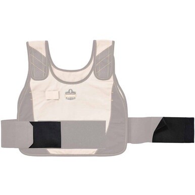 Chill-Its 6240 Phase Change Cooling Vest Elastic Extenders - 3.5&quot; Length - 1 Each - Black - Elastic