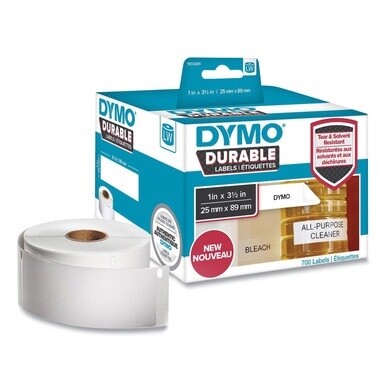 LW Durable Multi-Purpose Labels, 1&quot; x 3.5&quot;, White, 700 Labels/Roll