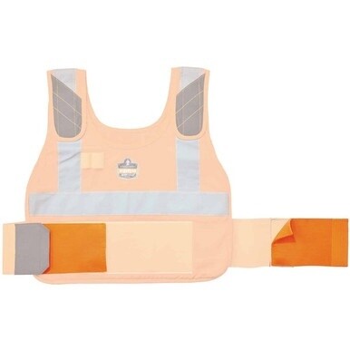 Chill-Its 6240 Phase Change Cooling Vest Elastic Extenders - 3.5&quot; Length - 1 Each - Orange - Elastic