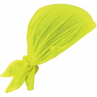 Chill-Its 6710CT Evaporative Cooling Bandana Triangle Hat - 0.5&quot; Width x 9.5&quot; Height x 7&quot; Length - 6 / Carton - Lime - Polyvinyl Alcohol (PVA)