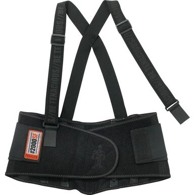 Ergodyne ProFlex High-performance Back Support - 30&quot; - 34&quot; Waist Size - Strap Mount - Black