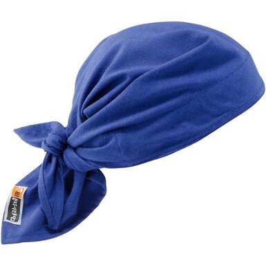 Chill-Its 6710FR Evaporative FR Cooling Triangle Hat - 5&quot; Width x 9.5&quot; Height x 7&quot; Length - 6 / Carton - Blue - Cotton, Fabric, Polymer, Modacrylic