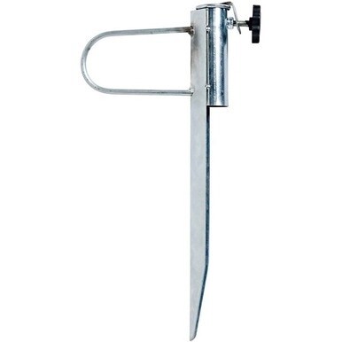 Shax 6192 Umbrella Ground Spike - 16.3&quot; Width x 2&quot; Height x 8.5&quot; Length - 1 Each - Silver