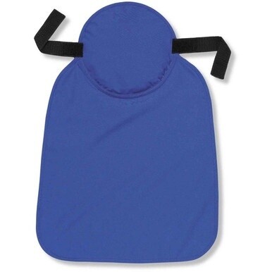 Chill-Its 6717 Evaporative Cooling Hard Hat Pad w/ Neck Shade - 0.5&quot; Width x 9.5&quot; Height x 7&quot; Length - 24 / Carton - Solid Blue - Acrylic, Polymer