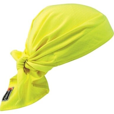 Chill-Its 6710FR Evaporative FR Cooling Triangle Hat - 5&quot; Width x 9.5&quot; Height x 7&quot; Length - 6 / Carton - Lime - Cotton, Fabric, Polymer, Modacrylic