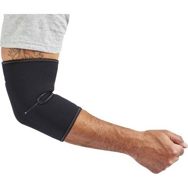 Ergodyne ProFlex 650 Neoprene Elbow Sleeve - 10&quot; - 11&quot; Elbow Circumference - Black - Neoprene, Spandex