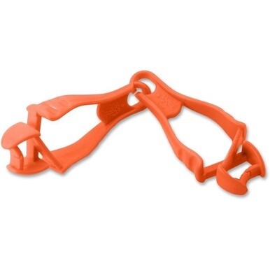 Ergodyne Squids Grabber Clip - for Cloth, Carpentry, Mining, Gloves, Multipurpose, Roofing, Construction - Detachable, Durable, Lightweight, Non-conductive - 1Each - Orange - Copolymer