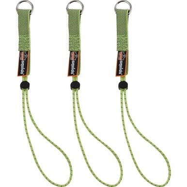Squids 3703 Elastic Tool Tether Attachment - Loop Tool Tails - 15lbs (3-Pack) - 0.3&quot; Width x 9.5&quot; Height x 4&quot; Length - 18 / Carton - Lime - Elastic, Nylon
