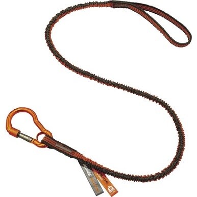 Squids 3100F(x) Tool Lanyard Single Carabiner - 10lbs - 6 / Carton - 10 lb Load Capacity - Standard - Carabiner Attachment - 11.3&quot; Height x 1&quot; Width x 48&quot; Length - Orange, Gray - Anodized Aluminum All