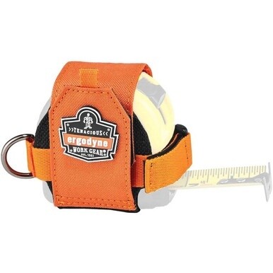 Squids 3770 Tape Measure Holder / Belt Clip - 3.6&quot; Width x 2.5&quot; Height x 7.3&quot; Length - 1 Each - Orange - Polyester, Stainless Steel
