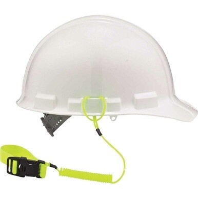 Squids 3157 Coil Tool Lanyard with Buckle - 2lbs / 0.9kg - 6 / Carton - 2 lb Load Capacity - Buckle Attachment - 1.5&quot; Height x 2&quot; Width x 48&quot; Length - Lime - Plastic
