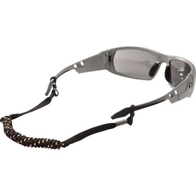 Skullerz 3280 Elastic Coil Eyewear Lanyard - 6 / Carton - 0.3&quot; Height x 1.5&quot; Width x 12&quot; Length - Black - Elastic, Nylon