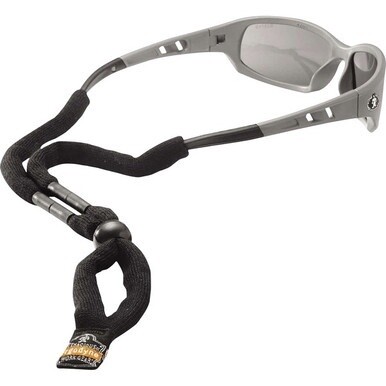Skullerz 3215 Cotton Breakaway Eyewear Lanyard - 6 / Carton - 0.3&quot; Height x 1.5&quot; Width x 13&quot; Length - Black - Cotton