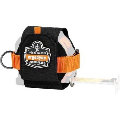 Squids 3770 Tape Measure Holder / Belt Clip - 3.6&quot; Width x 2.5&quot; Height x 7.3&quot; Length - 1 Each - Black - Polyester, Stainless Steel, Cast Zinc Alloy