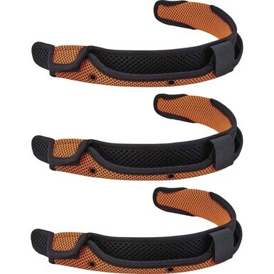 Skullerz 8984 Hard Hat Sweatband Replacement (3-Pack) - 3 Pack - Hook &amp; Loop Attachment - Orange