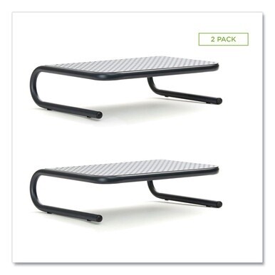 Metal Monitor Stand Riser for Computer, 14.88&quot; x 11.33&quot; x 4.21&quot;, Black, Supports 44 lbs