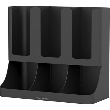 Mind Reader 6-compartment Condiment Organizer - 6 Compartment(s) - 15&quot; Height x 11.5&quot; Width6.5&quot; Length - Black - Plastic - 1 Each