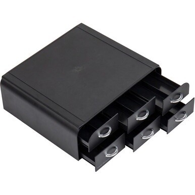 Mind Reader Anchor Coffee Pod Organizer - 72 x Coffee Pod - 6 Drawer(s) - 2 Tier(s) - 4.8" Height x 14" Width12.3" Length%Counter - Heavy Duty, Easy to Clean, Rubber Grip, Compact, Lightweight, Durabl