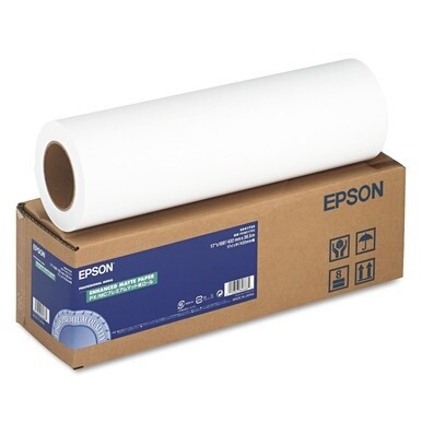 Enhanced Photo Paper Roll, 10 mil, 3&quot; Core, 17&quot; x 100 ft, Matte Bright White