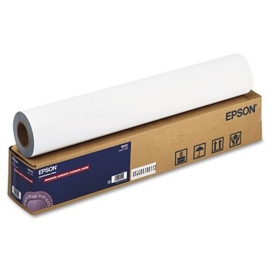 Enhanced Adhesive Synthetic Paper, 2&quot; Core, 24&quot; x 100 ft, Matte White