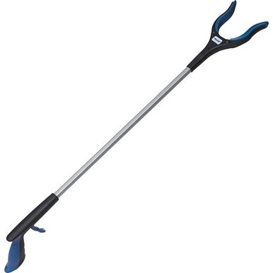 Ettore Grip &#39;n Grab Multipurpose Pickup Tool - 32&quot; Reach - Articulating Head, Rust Proof, Comfortable Handle, Comfortable Handle - Rubber, Aluminum, Plastic - Blue - 1 Each
