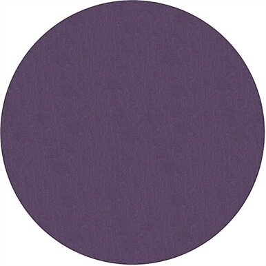 Flagship Carpets Classic Solid Color 6' Round Rug - Floor Rug - Classic, Traditional - 72" Length - Circle - Purple - Nylon