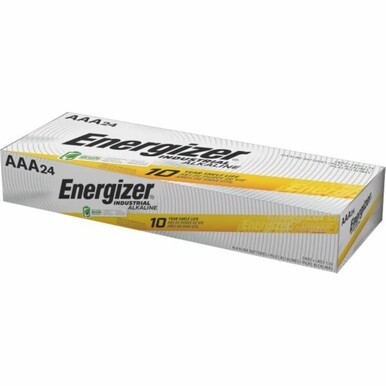 Energizer Industrial Alkaline AAA Batteries, 24 pack - For Multipurpose - AAA - 1.5 V DC - 1250 mAh - Alkaline - 24 / Box