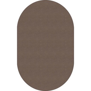 Flagship Carpets Ameristrong Solid Color Rug - Floor Rug - Traditional - 91.20" Length x 12 ft Width - Oval - Almond - Fiber, Nylon